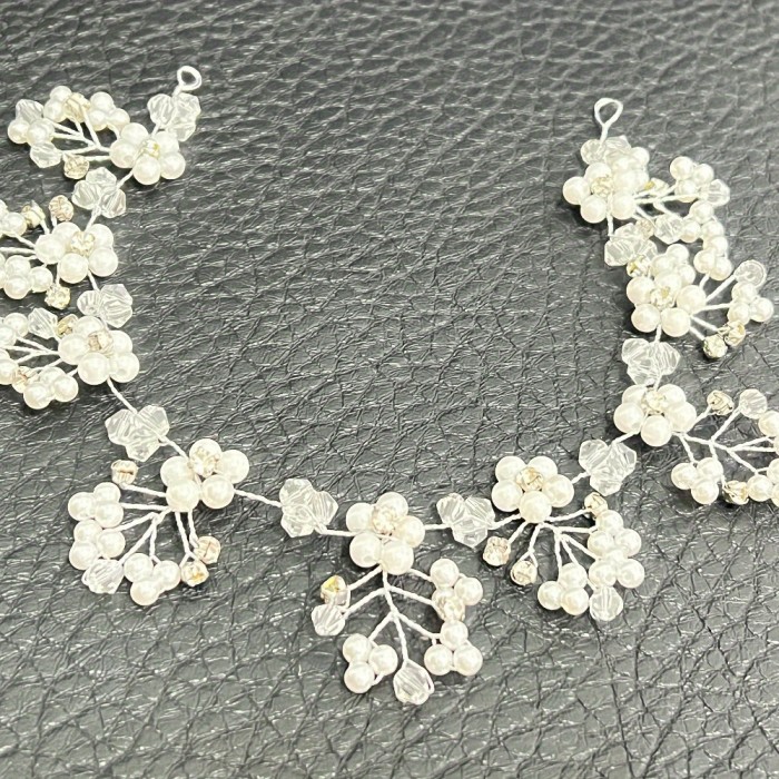 Elegant Sweet Crystal Flower Hairband with Imitation Pearls and Rhinestones, Handwoven Bridal Headpiece, Single Piece, Solid Color, Dress Up Hairband for Women