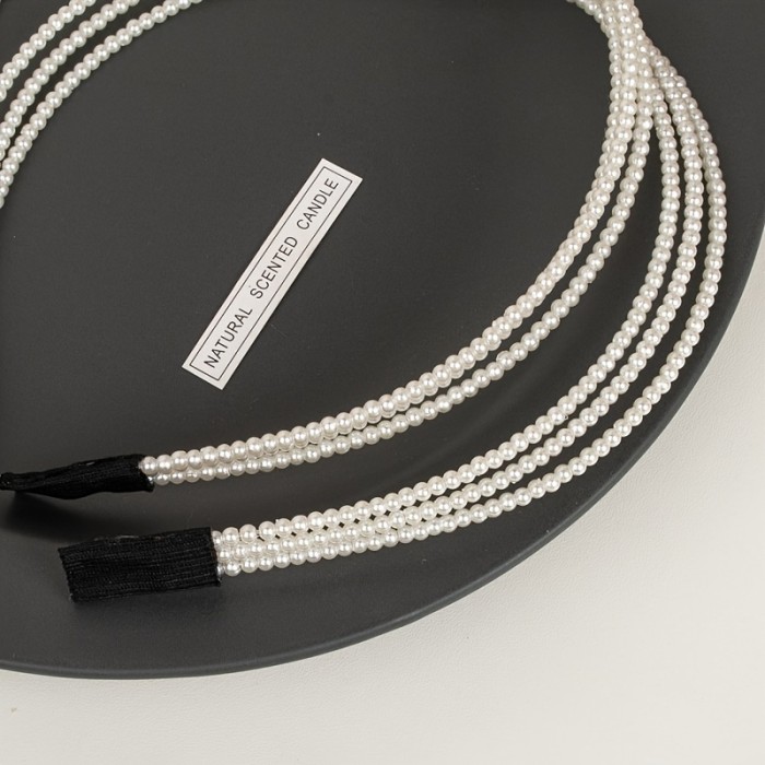 Elegant Vintage Imitation Pearl Hairband for Women, Zinc Alloy Solid Color Dress Up Headband, Non-Feathered, Single Piece, Perfect for Birthday Celebrations
