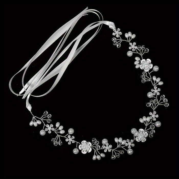 1PC Elegant Headwear Handmade Exquisite Beads Headband Bride Jewelry Wedding Dress Hair Accessories