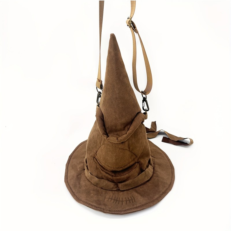 Magic Hat Shaped Crossbody Bag, Creative Cosplay Shoulder Bag, Trendy Canvas Novelty Bag