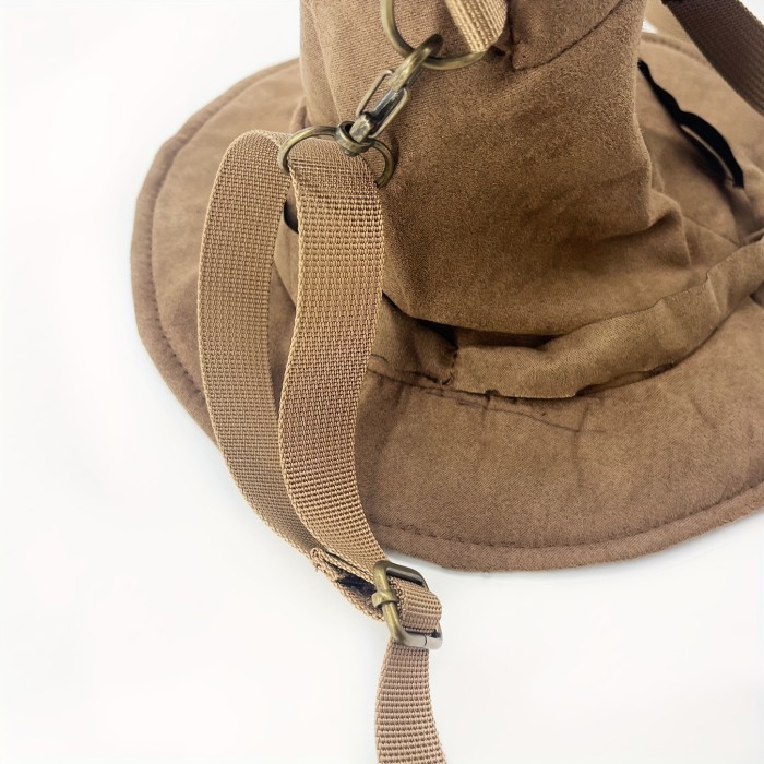Magic Hat Shaped Crossbody Bag, Creative Cosplay Shoulder Bag, Trendy Canvas Novelty Bag