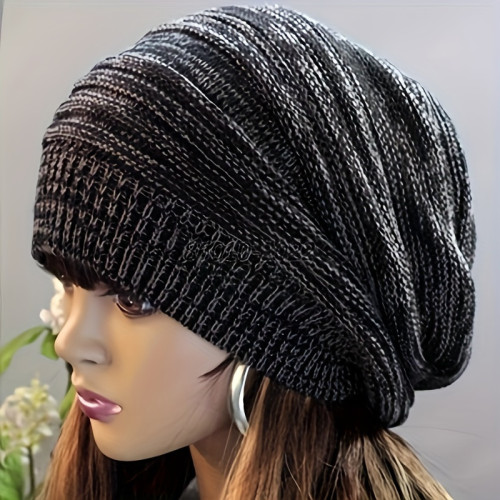 Lover Hat Cute Dream Knitted Ski Hat Baggy Beanie Men's and Women's Hat, Thousand-layer pleated hat warm head pile hat hip-hop street dance hat knitted wool hat