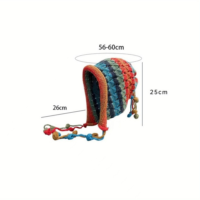 Spice Up Your Winter Wardrobe with Our Colorful Tassel Pom Pom Beanie Hats - Perfect for Cold Weather Fun