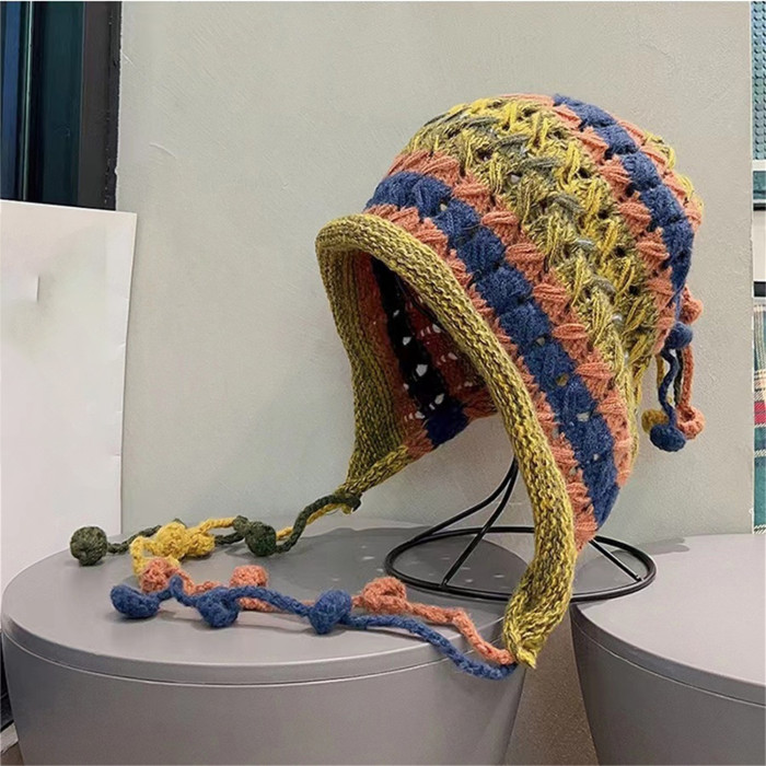 Spice Up Your Winter Wardrobe with Our Colorful Tassel Pom Pom Beanie Hats - Perfect for Cold Weather Fun
