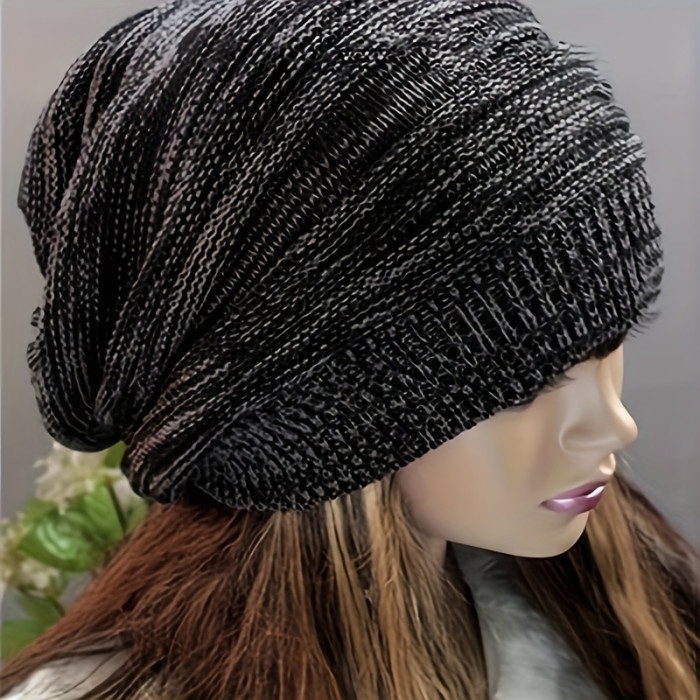 Lover Hat Cute Dream Knitted Ski Hat Baggy Beanie Men's and Women's Hat, Thousand-layer pleated hat warm head pile hat hip-hop street dance hat knitted wool hat