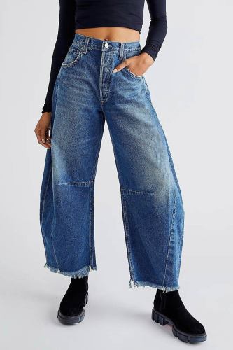 Straight-leg Denim Ninth Pants