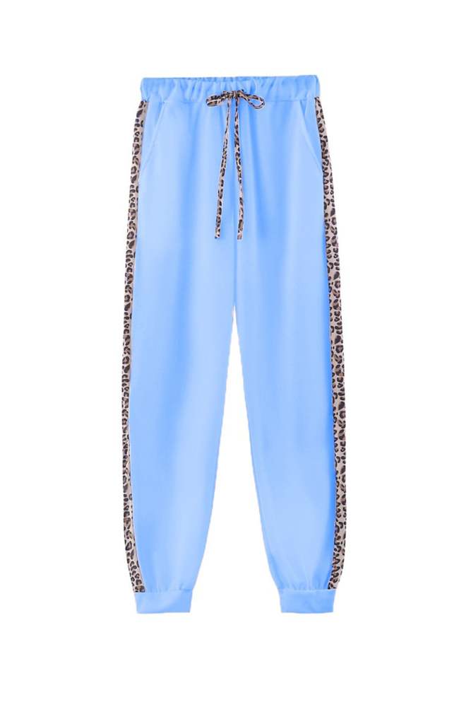 Leopard Patchwork Zip-up Hoodie Suits