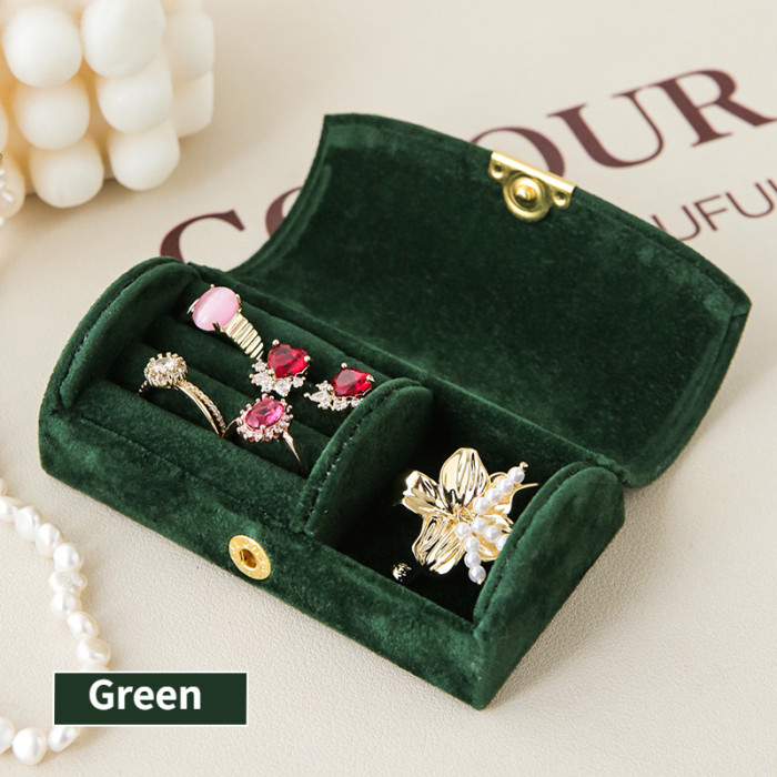 1pc Small Jewelry Box, Jewelry Storage Box, Square Jewelry Display Box, Velvet Earring Necklace Jewelry Box, Travel Portable Jewelry Storage Box