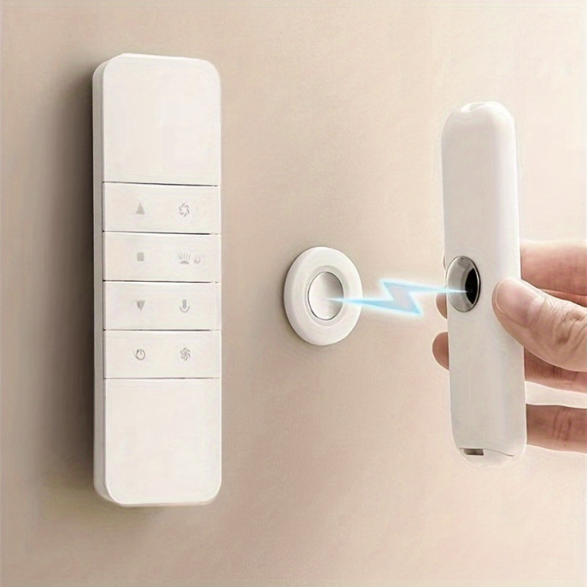 6-Pack Magnetic Circle Remote Control Holder, Casual Style Metal Wall Mount Utility Hooks with Non-Slip Strong Adhesive, No Drill Needed.