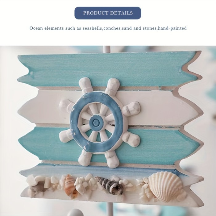 1PC Decorative Ocean-style Storage Hook, Multi-functional Hanging Hook, Bedroom Coat Hook, Wall Mounted Storage Hook, Household Storage Organizer For Kitchen, Bedroom, Bathroom, Office, Desk, Entryway, Hallway, Wall Decor, Room Decor