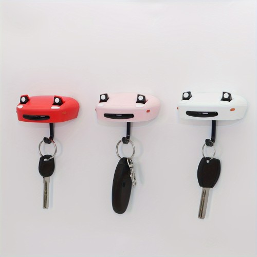 Eclectic Style Pop-Up Headlights Key Holder, Wall Mount Plastic Key Rack with Easy Installation, Fun Pop-Out Car Light Feature