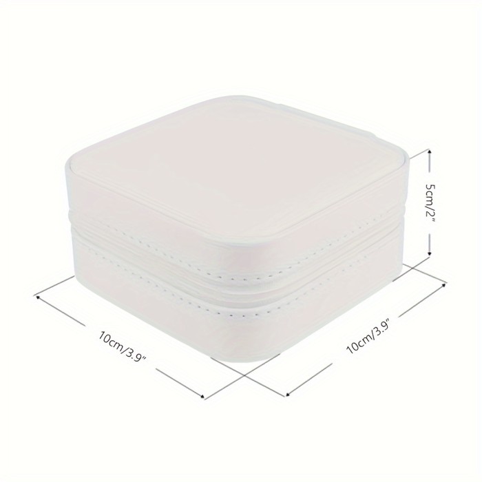 Customizable Name Leather Jewelry Box, Personalized Birthday Flower Design, Versatile Storage Case for Bridesmaid Gift, Birthday, Valentine'S Day Present, Classic Style, Rectangular, Snap Closure, Plastic Interior, No Power Required, Jewelry Boxes