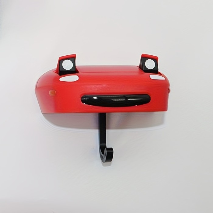 Eclectic Style Pop-Up Headlights Key Holder, Wall Mount Plastic Key Rack with Easy Installation, Fun Pop-Out Car Light Feature