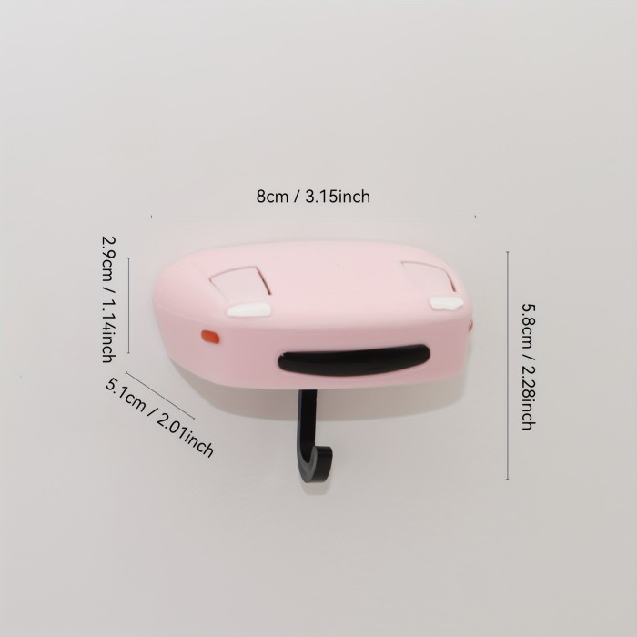 Eclectic Style Pop-Up Headlights Key Holder, Wall Mount Plastic Key Rack with Easy Installation, Fun Pop-Out Car Light Feature