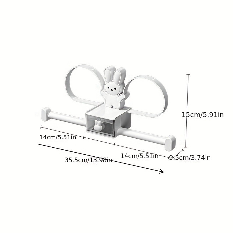 1pc Hanging Hair Hoop Storage Rack With Drawer, Wall Mounted Hair Accessories Rack, Suitable Foe Hair Clips, Hair Bands, Jewelry, Necklaces, Bracelets, Household Storage Organizer For Bedroom, Desktop, Vanity, Home, Dorm