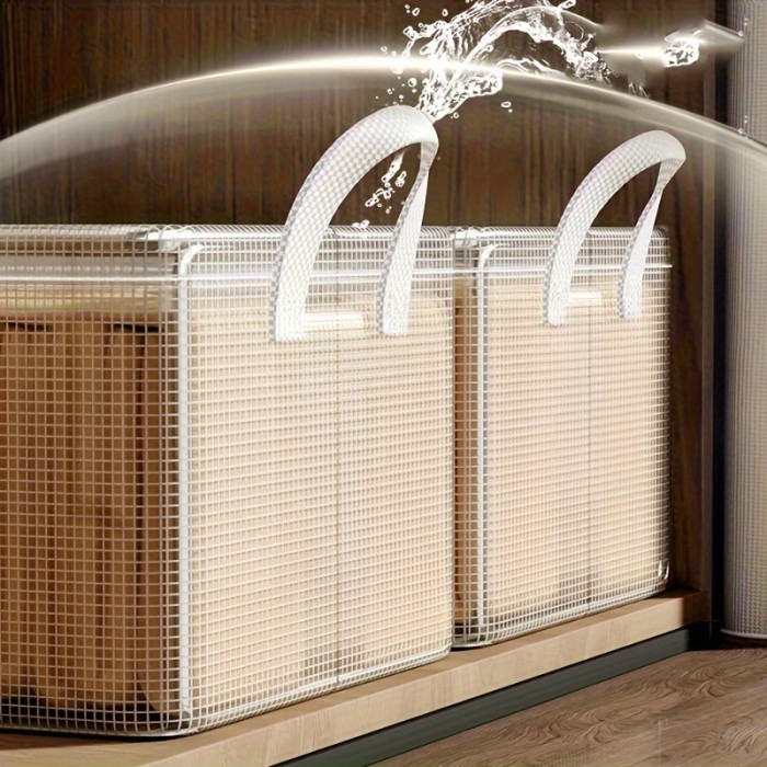 4-Pack Plastic Storage Bins with Lids and Handles - Durable PVC Organizer Containers for Clothes, Books, and Home Organization, Baskets, Bins & Containers for Home Organization