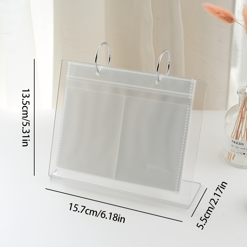 1pc Jewelry Storage Display Rack, Plastic Transparent Dustproof 34\u002F68 Grids Anti-oxidation Storage Bag, Packaging Bag Organizer Holder