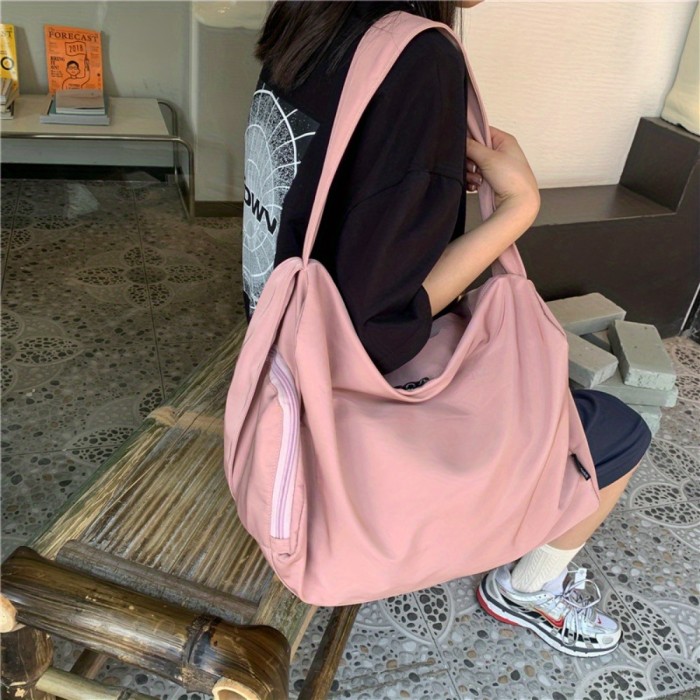 1pc Harajuku style ins backpack women's trend Hong Kong style large-capacity shoulder bag men's crossbody bag women