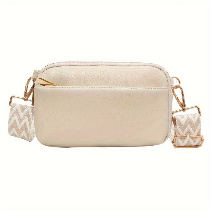 Small versatile simple shoulder bag, women's mini crossbody bag, fashionable PU leather shoulder bag, versatile women's wide shoulder strap crossbody bag, wide shoulder strap square wallet