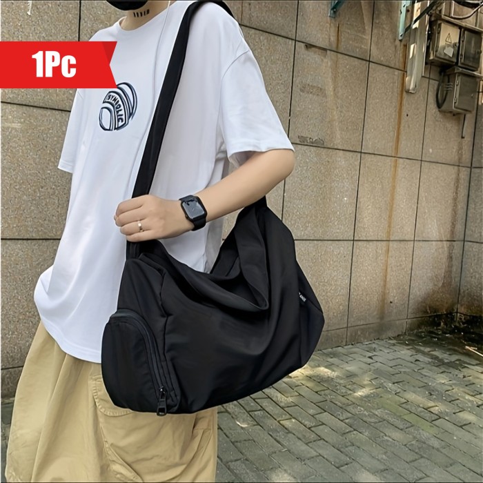 1pc Harajuku style ins backpack women's trend Hong Kong style large-capacity shoulder bag men's crossbody bag women