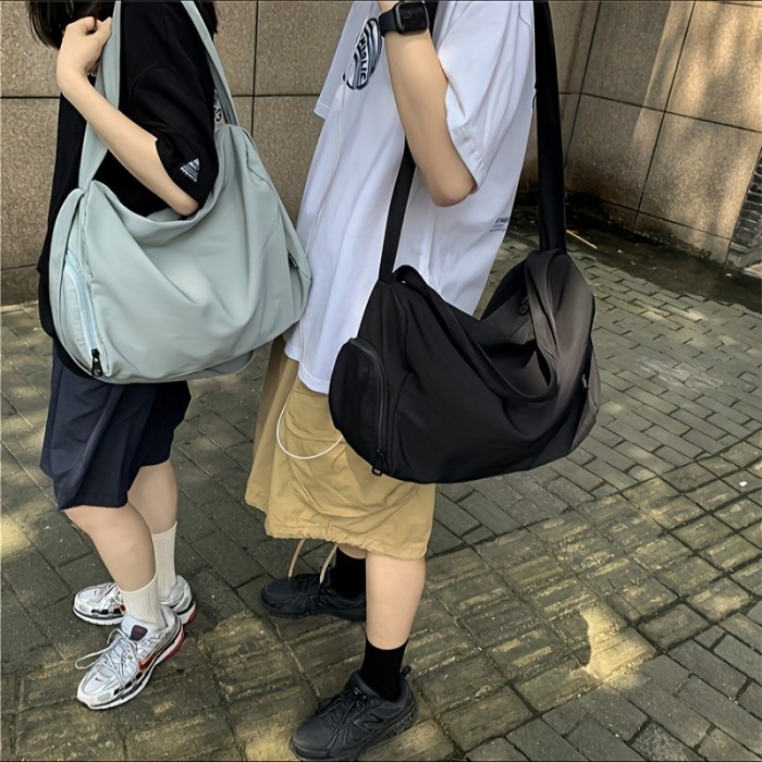 1pc Harajuku style ins backpack women's trend Hong Kong style large-capacity shoulder bag men's crossbody bag women