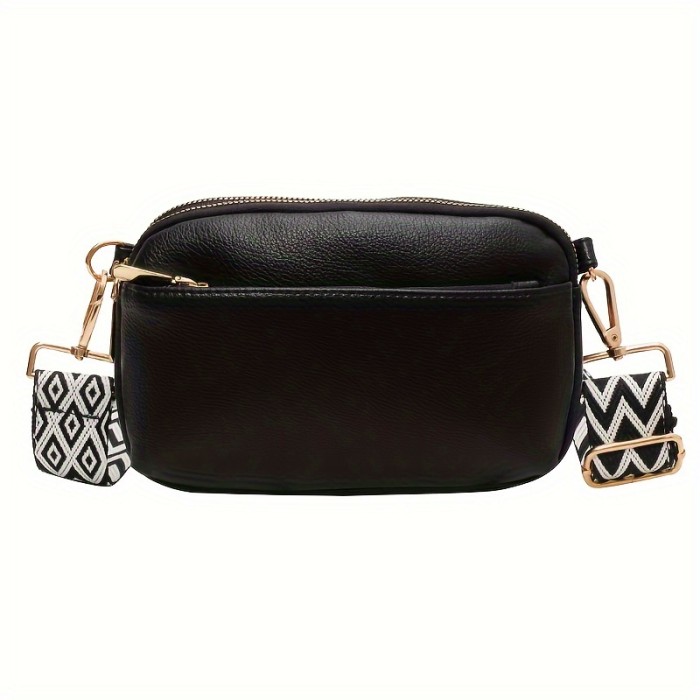 Small versatile simple shoulder bag, women's mini crossbody bag, fashionable PU leather shoulder bag, versatile women's wide shoulder strap crossbody bag, wide shoulder strap square wallet