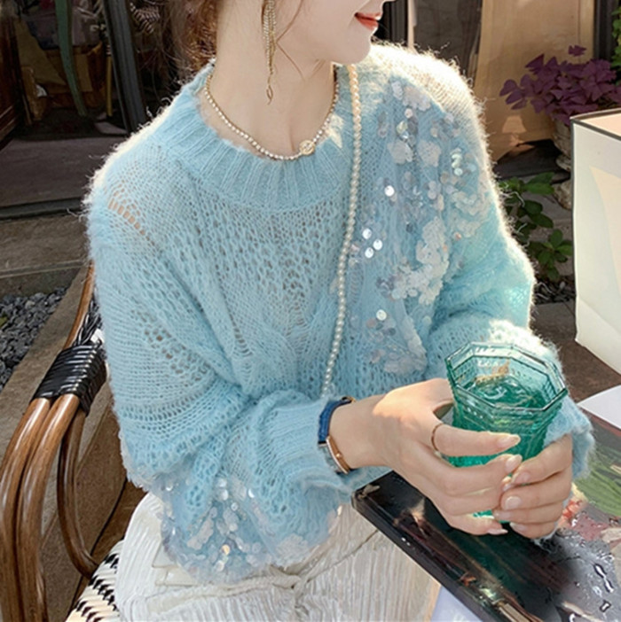 Women's Solid Pullover Casual Winter Warm Sweater