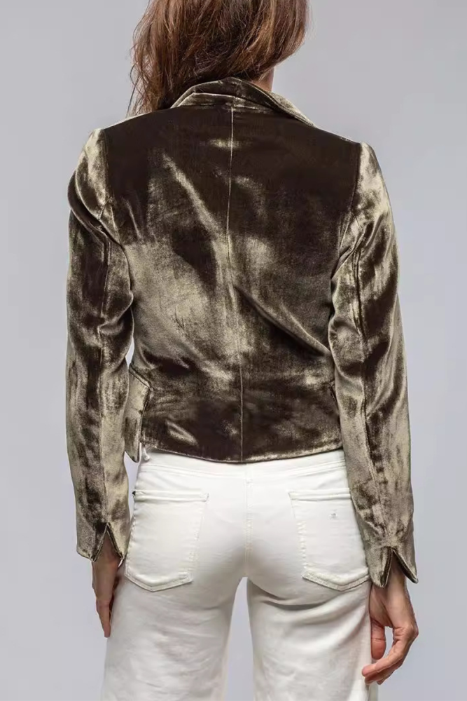 Women's Fashion Solid Color Suede Jacket