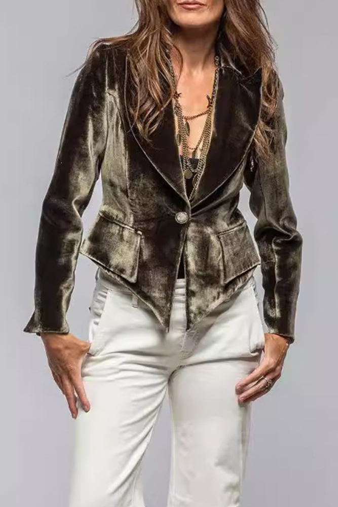 Women's Fashion Solid Color Suede Jacket