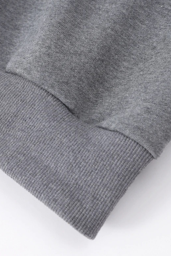 Casual Solid Color Bow Decor O Neck Sweatshirt