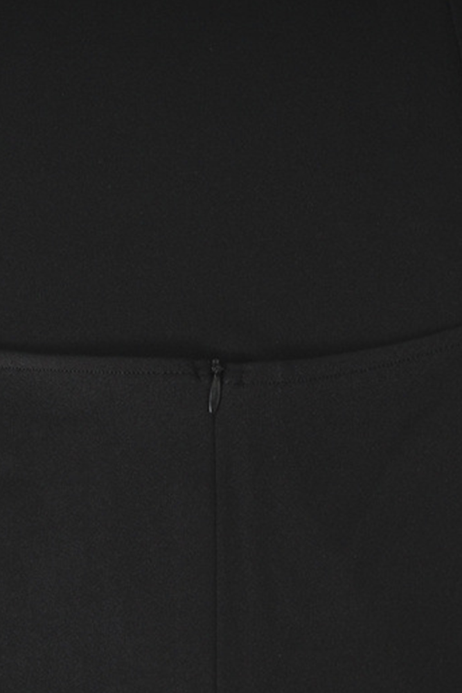 Elegant Rhinestone Fringed Trim Slit Turtleneck Wrapped Skirt Dresses