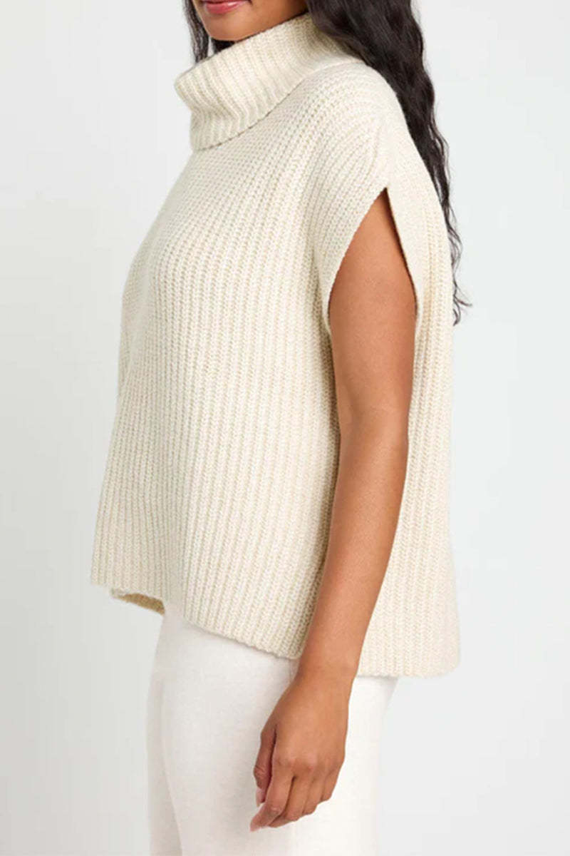 Casual Solid Buckle Turtleneck Sweaters(6 Colors) main image 1
