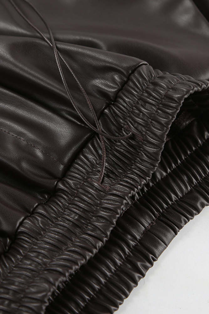 Women's Fashion Casual Lace-up Loose Straight Pants