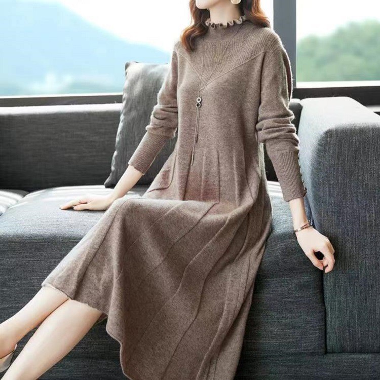 Women's Autumn Casual Pullover Sweater Dress