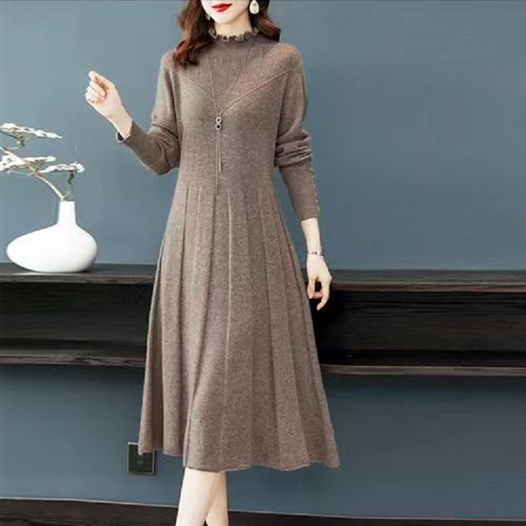 Women's Autumn Casual Pullover Sweater Dress