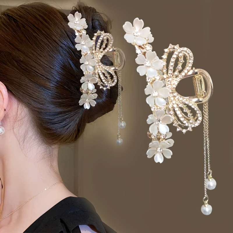 1pc, Elegant Vintage Premium Hair Claw Clip, Women Girls Princess Style Casual Leisure Hair Accessories, Gift Photo Props