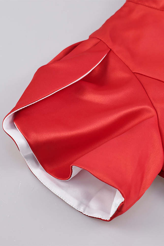 Elegant Bow Patchwork Pearls Decor Half A Turtleneck A Line Dresses