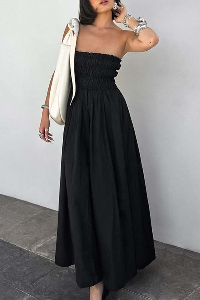 Sexy Patchwork Strapless Strapless Dresses