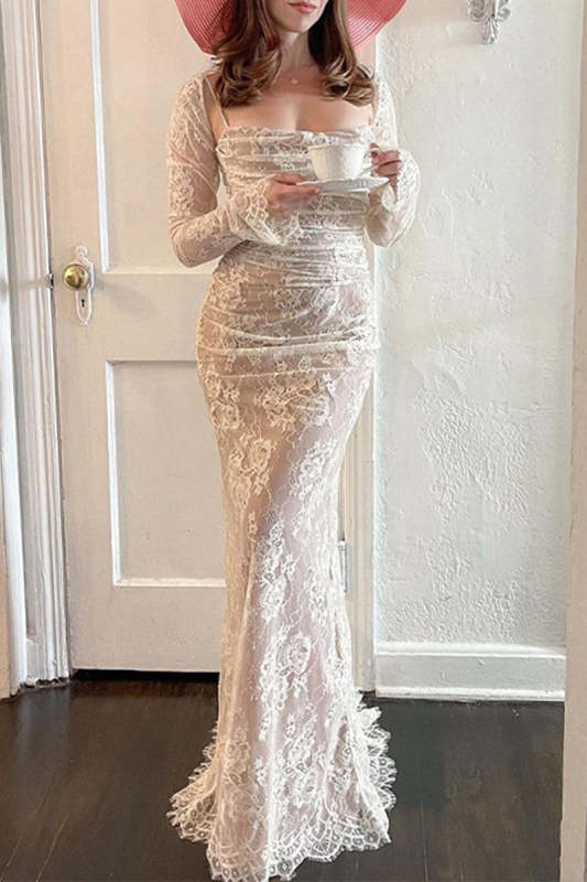 Sexy Lace Strap Design Sleeveless Two Pieces