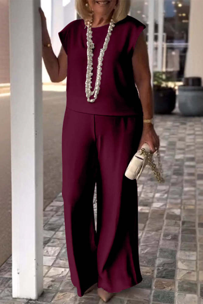 Casual O Neck Short Sleeve Two Pieces(7 Colors)