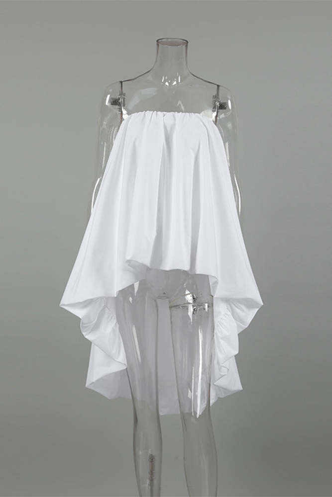 Sexy Ruched Irregular Strapless Strapless Dresses