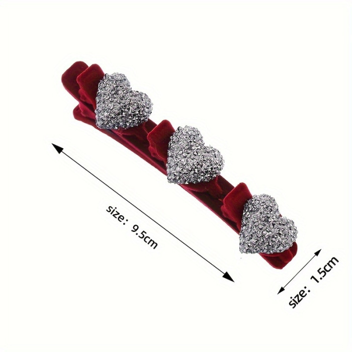 One Piece\u002F Four Piece Set Elegant Sparkling Diamond Embellished Hair Braid Clip Vintage Hair Side Clip for Women and Daily Use Valentine'S Day Christmas Birthday New Year Accessories