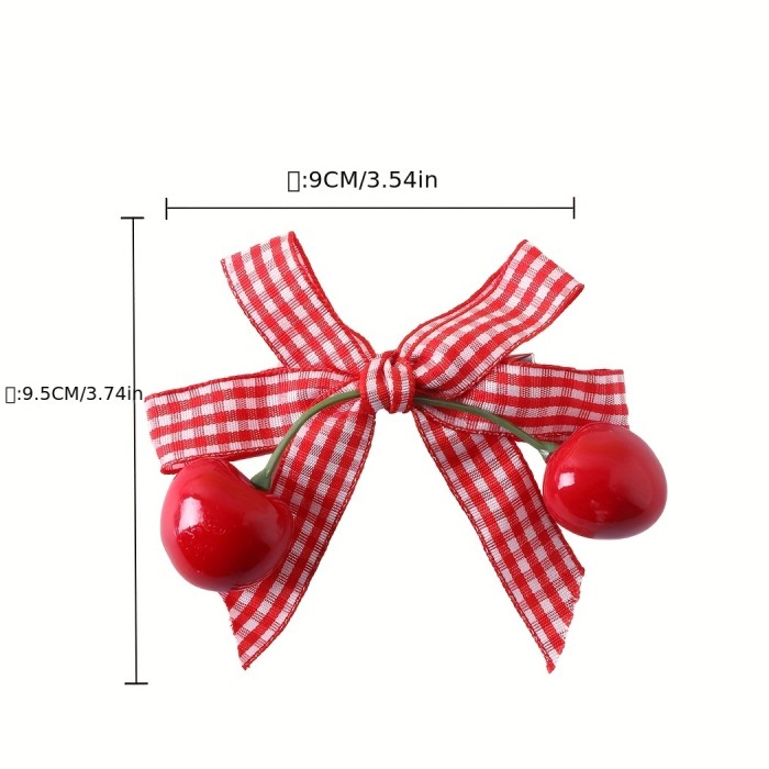 2pcs of Cute Cherry Hair Clips. Sweet Hairpin Clips, 2pcs.