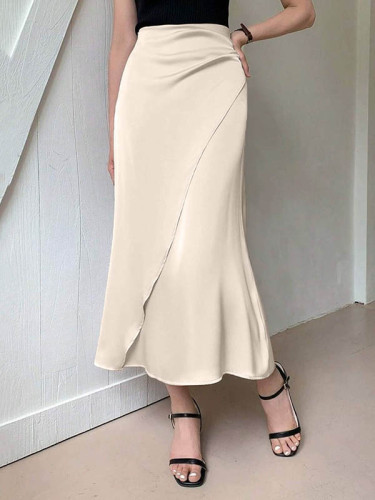 Solid Color Bodycon Skirts Bottoms