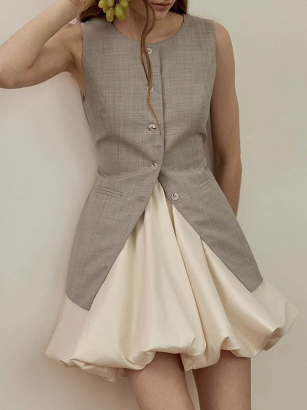 Solid Color Elasticity Loose High Waisted Skirts Bottoms