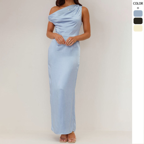 Women’s Elegant Sleeveless Strapless Slim Maxi Dress