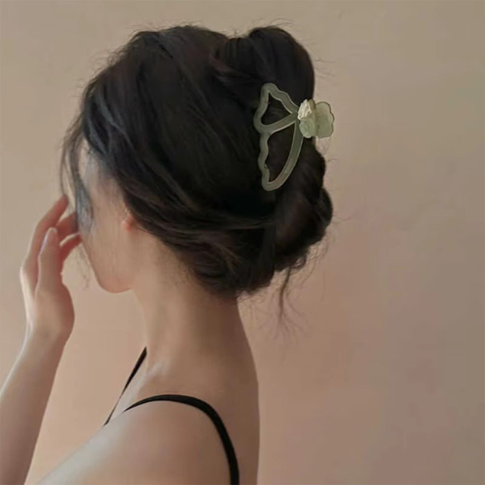 1pc Korean Hairstyle Claw Clip - Pastel Pink, Ponytail Holder, Non-Slip Hair Grip for Women & s, Elegant Floral Hair Accessories for Everyday, Parties, Formal Events - Lightweight & Travel-Friendly, Cute Hair Accessories, Party Hairpiece, Decorative Hairpiece, Travel Accessory, Sweet Style, Fashion Lovers