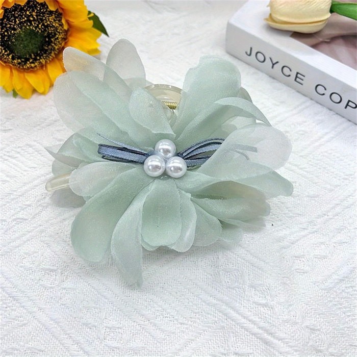 1pc Pink Super Fairy 3D Flower Hair Claw Clip for Women & s - Medium Size Secure Shark Clip, Elegant Floral Hair Accessory for Summer Parties, Weddings, Proms - Perfect Gift