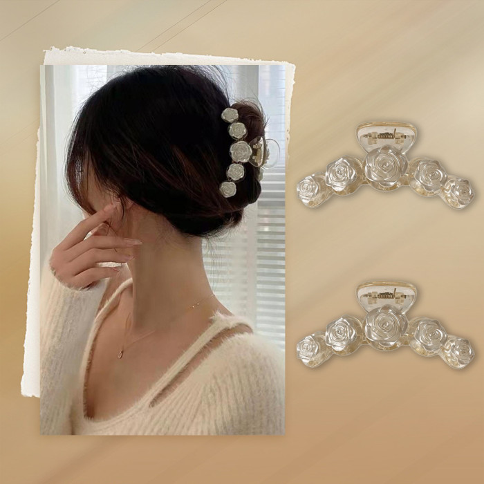 1pc Camellia Crab Hair Pins Hair Pins for Women Party Luxury Hair Claw Women Hair Clips Hair Accessories