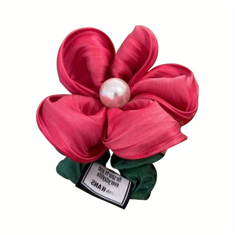 1pc Fashion Flower Scrunches For Women Sweet Head Rope Hair Clip Durable All-match Elastic Hair Tie Hair Accessories